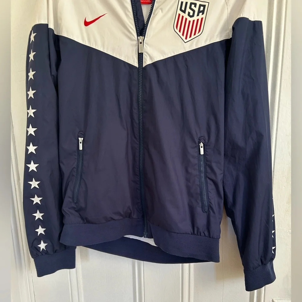 Nike USA Windrunner Soccer Jacket - Navy White Red AJ6519-410 Size Small - Picture 3 of 5